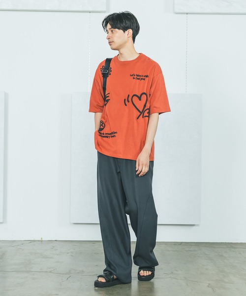 LAKOLE（ラコレ） tシャツ ハッポウプリントT / 425166 メンズ