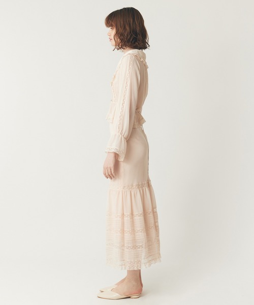 DEICY（デイシー） ブラウス シャツ レースピンタックシフォンブラウス