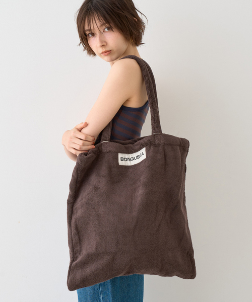 BONGUSTA トートバッグ ブラウン BONGUSTA: トート バッグ（トートバッグ）｜BONGUSTA