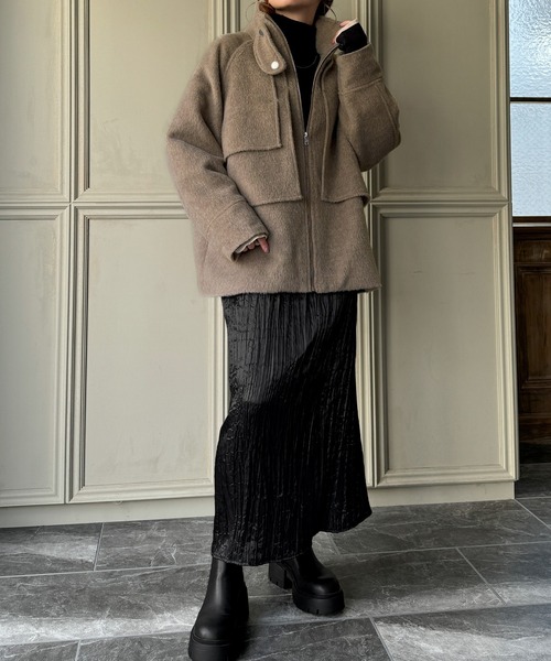 「JUNOAH」 コート X-LARGE ライトグレー レディース_画像5