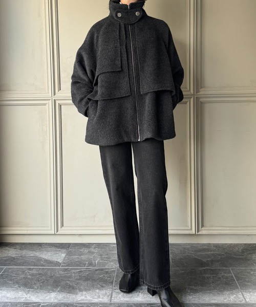 「JUNOAH」 コート X-LARGE ライトグレー レディース_画像8