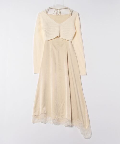 snidel アイボリーサイズ1 SNIDEL（スナイデル） コンビワンピース FREE アイボリー レディース