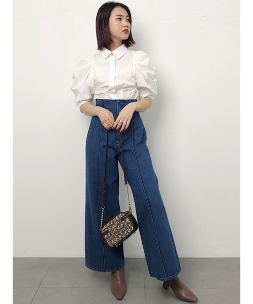 美品✨SNIDEL ハイウエスト　デニムパンツ size 1 青　スナイデル 新品未使用】 SNIDELスナイデル デニムパンツ サイズ1 - メルカリ