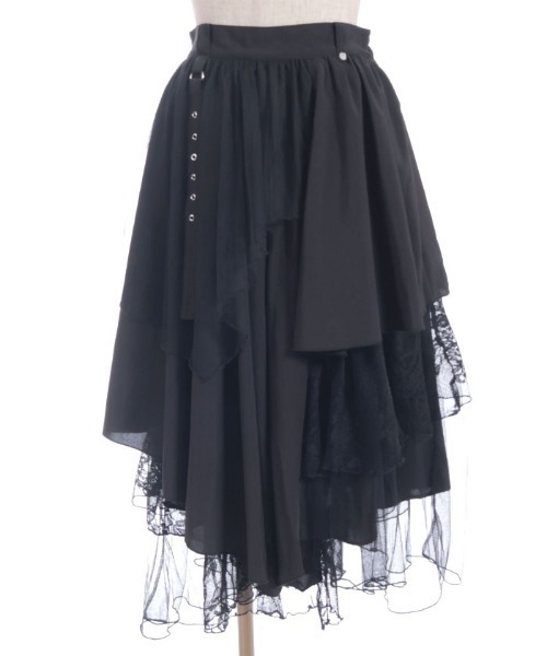 axes femme（アクシーズ ファム） ロング スカート 異素材イレヘム