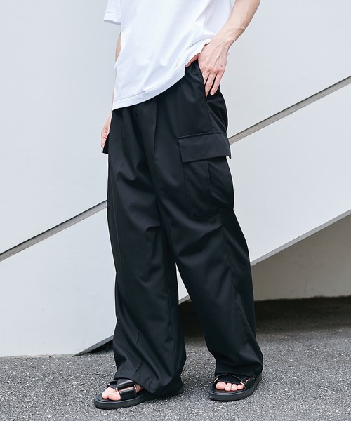 STUDIOUS（ステュディオス） カーゴパンツ 「涼しいウール」COOL WOOL