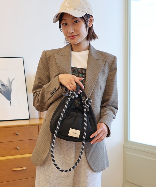 COLDE ショルダーバッグ バッグ パラコードハンドルギャザー