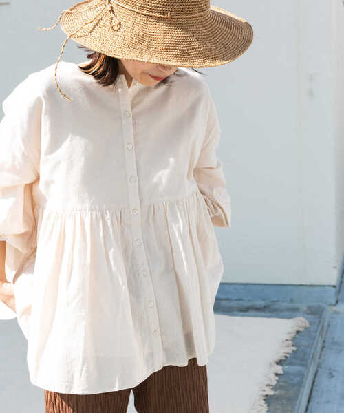 「URBAN RESEARCH DOORS」 長袖ブラウス MEDIUM ブラック レディース URBAN RESEARCH DOORS 「URBAN DOORS」 長袖ブラウス MEDIUM