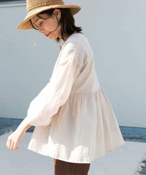 「URBAN RESEARCH DOORS」 長袖ブラウス MEDIUM ブラック レディース URBAN RESEARCH DOORS 「URBAN DOORS」 長袖ブラウス MEDIUM