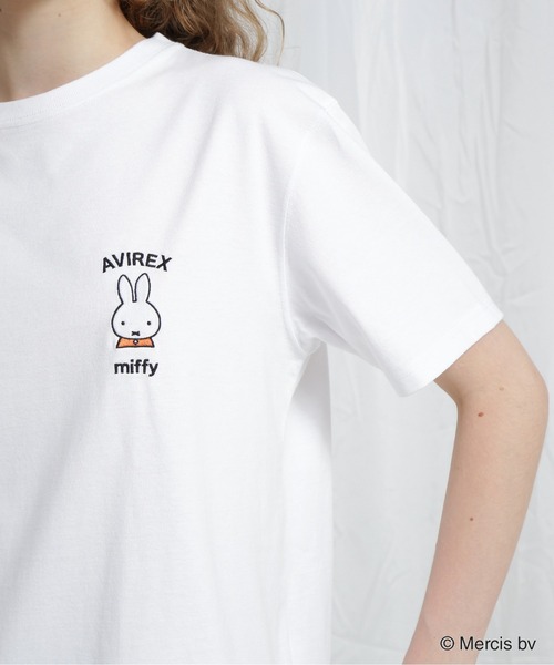 tシャツ 「AVIREX×miffy」WEB限定 SAGARA T-SHIRT/アヴィレックス×ミッフィー サガラTシャツ レディース AVIREX×miffy》WEB限定 SAGARA T-SHIRT/アヴィレックス