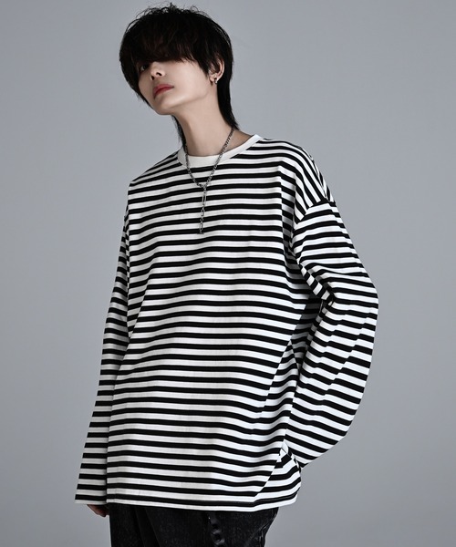 「ADRER」 長(zhǎng)袖Tシャツ SMALL ライトグレー メンズ