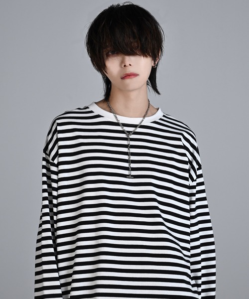「ADRER」 長(zhǎng)袖Tシャツ SMALL ライトグレー メンズ