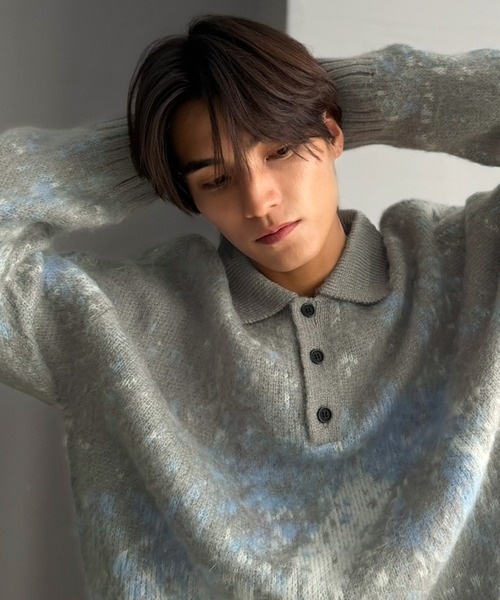 【イタリア製 美品 超ストレッチ 2XL】eleventy ニット ジャージ素材 Classical Origin セーター ニット 「まるで毛布。」モヘアライク