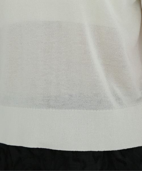 「N.（N. Natural Beauty Basic）」 半袖ポロシャツ MEDIUM オフホワイト レディース