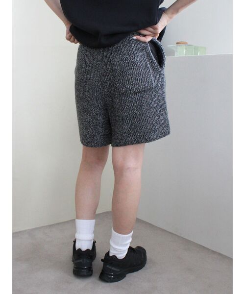 Ungrid ニットハーフパンツ フリーサイズ Ungrid パンツ カラーネップニットハーフパンツ レディース