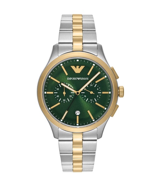 s124 エンポリオアルマーニ ARMANI クロノグラフ時計グリーンガンメタル エンポリオ アルマーニ】 新作ウォッチ登場 | ジョルジオ