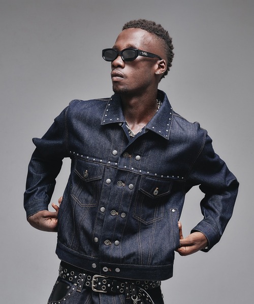 ANDER HUNK デニムジャケット gジャン Studs Design Rigid Denim