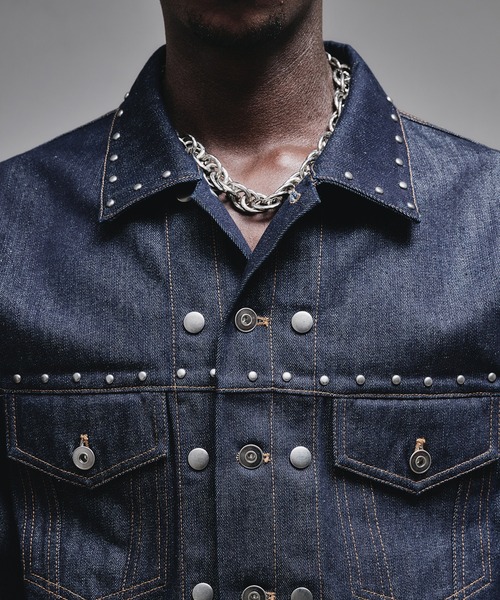 ANDER HUNK デニムジャケット gジャン Studs Design Rigid Denim