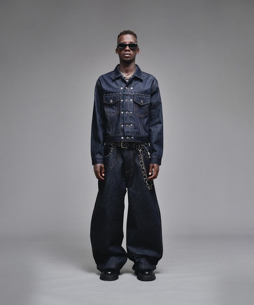 【ANDER HUNK】　Studs Design Baggy Slacks 4/11(Fri) 12:00〜 New release item !! 「Studs Design Baggy