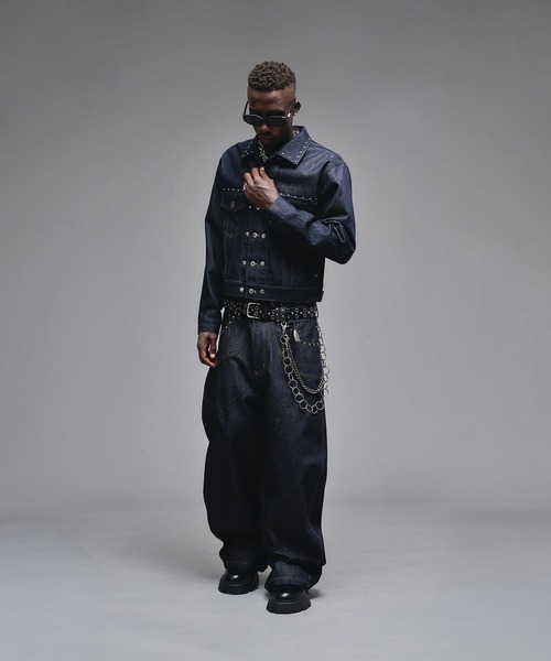 ANDER HUNK デニムジャケット gジャン Studs Design Rigid Denim