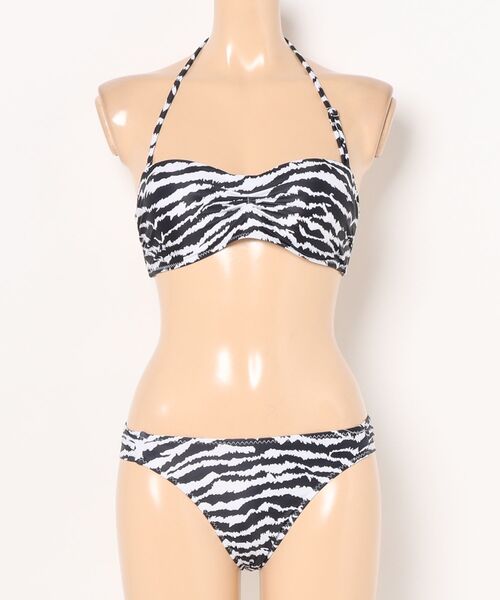 水着 ゼブラ柄 ホルターネック ビキニ水着 レディース : ZOZOTOWN