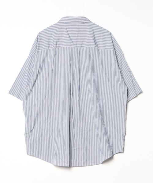 「Journal Standard TRISECT」 ストライプ柄半袖シャツ M ブルー メンズ_画像2