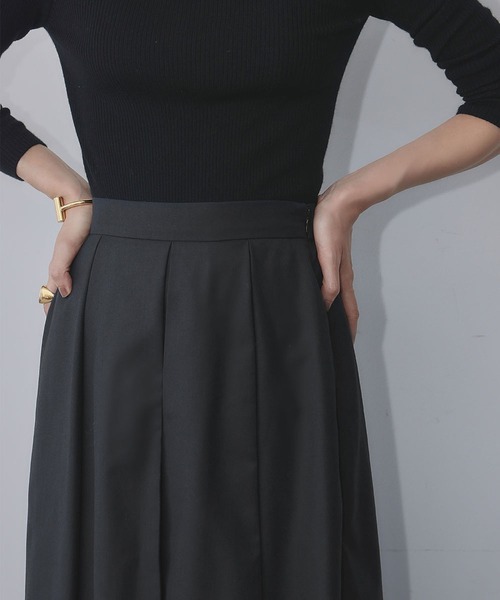 ELFRANK スカート ボックスプリーツ ロング スカート : ZOZOTOWN Yahoo
