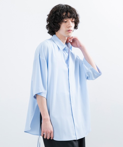 「JUNRED」 半袖シャツ L サックスブルー メンズ_画像8