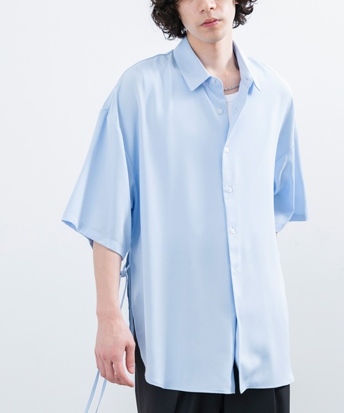 「JUNRED」 半袖シャツ L サックスブルー メンズ_画像9