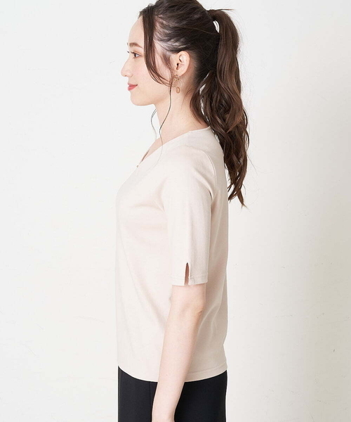 「OFUON」 半袖カットソー 38 ブラック レディース_画像9