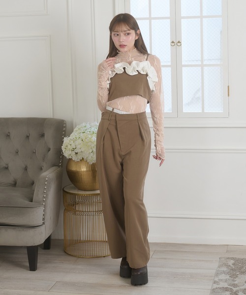 Ambre Neige（アンブルネージュ） tシャツ assort sheer high neck