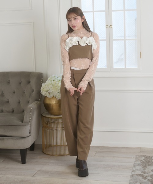 Ambre Neige（アンブルネージュ） tシャツ assort sheer high neck