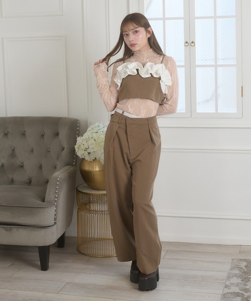 Ambre Neige（アンブルネージュ） tシャツ assort sheer high neck