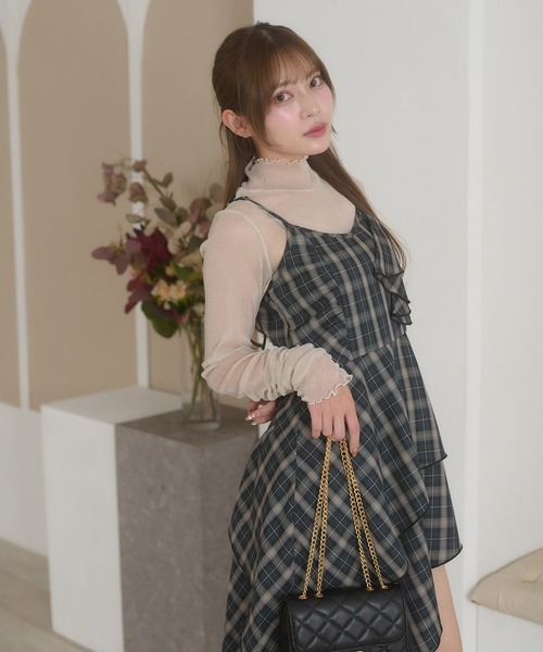 Ambre Neige（アンブルネージュ） tシャツ assort sheer high neck