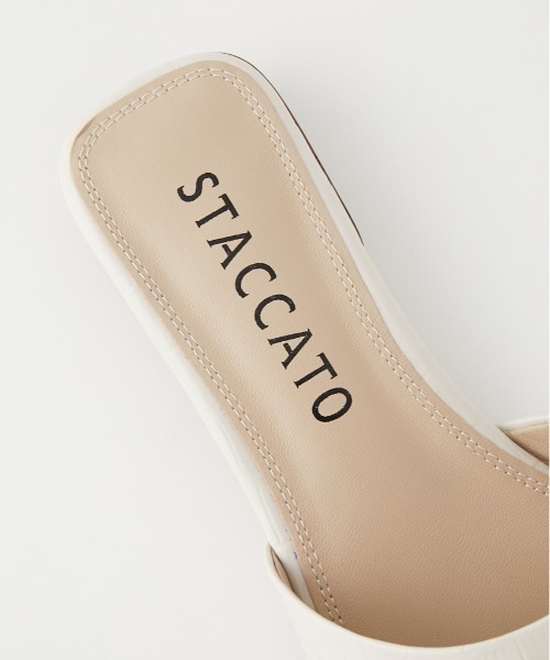 「STACCATO」 フラットサンダル 23cm ミント レディース_画像3