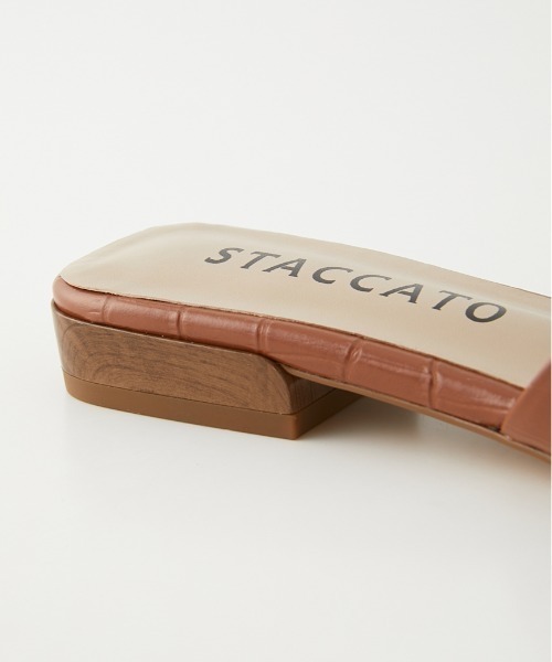 「STACCATO」 フラットサンダル 23cm ミント レディース_画像7
