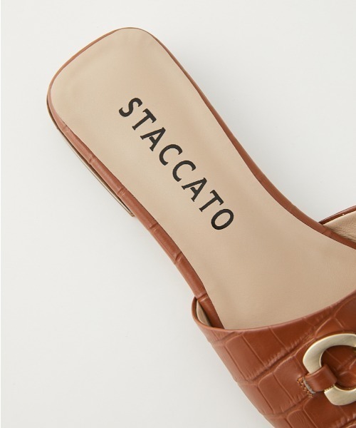 「STACCATO」 フラットサンダル 23cm ミント レディース_画像9