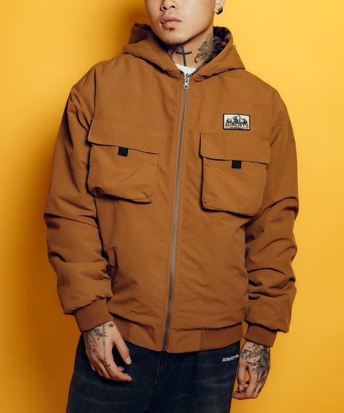 希少✨Subciety パイソン　ジャケット　フード　アウター　リバーシブル Subciety（サブサエティ） ブルゾン アウター Reversible nylon fur