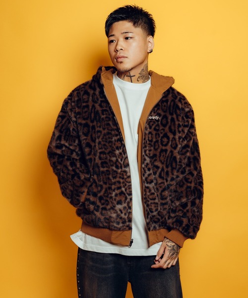 希少✨Subciety パイソン　ジャケット　フード　アウター　リバーシブル Subciety（サブサエティ） ブルゾン アウター Reversible nylon fur