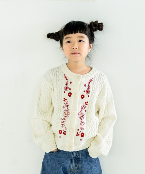 LOWRYS FARM（ローリーズファーム） カーディガン フラワーシシュウ