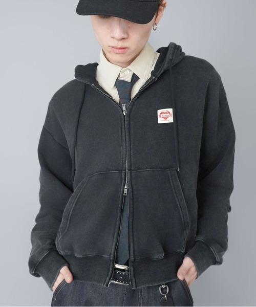 SPINNS（スピンズ） パーカー 短丈ダブルジップパーカー/ワンポイント