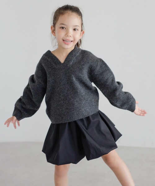 BONJOUR SAGAN enfant ニット セーター 「3-10才対応」ディープVネック