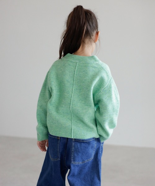 ニット セーター 「3-10才対応」ディープVネックニット キッズ 子供服 女の子 | BONJOUR SAGAN enfant | 21