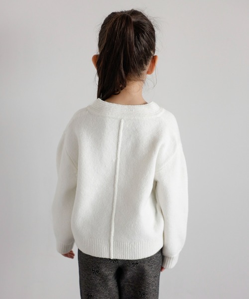 ニット セーター 「3-10才対応」ディープVネックニット キッズ 子供服 女の子 | BONJOUR SAGAN enfant | 05