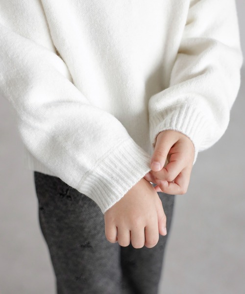 ニット セーター 「3-10才対応」ディープVネックニット キッズ 子供服 女の子 | BONJOUR SAGAN enfant | 10