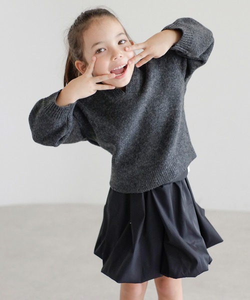 ニット セーター 「3-10才対応」ディープVネックニット キッズ 子供服 女の子 | BONJOUR SAGAN enfant | 15