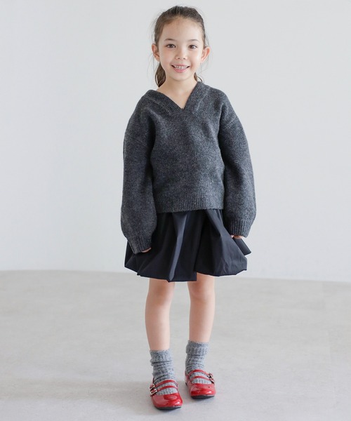 ニット セーター 「3-10才対応」ディープVネックニット キッズ 子供服 女の子 | BONJOUR SAGAN enfant | 16