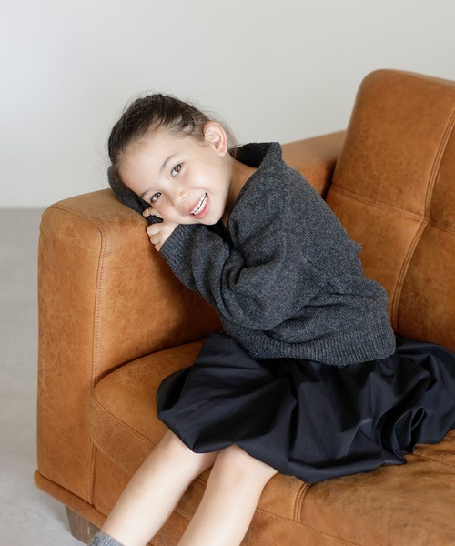 ニット セーター 「3-10才対応」ディープVネックニット キッズ 子供服 女の子 | BONJOUR SAGAN enfant | 19