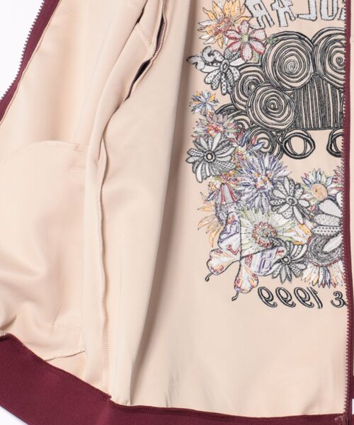 ScoLar（スカラー） ブルゾン アウター 花とスカラー刺繍 ジャージ