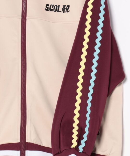 スカラー　scolar 153621：花とスカラー刺繍 ジャージブルゾン 153621：花とスカラー刺繍 ジャージブルゾンの通販-ScoLar