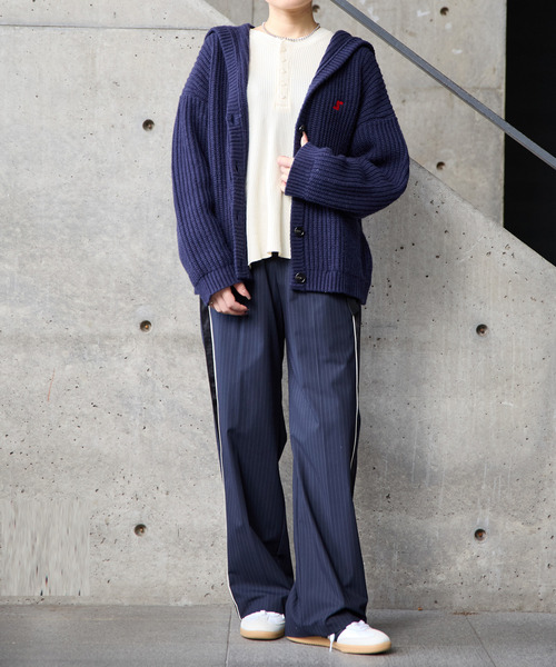 SOFFITTO（ソフィット） カーディガン フード付きニットカーディガン